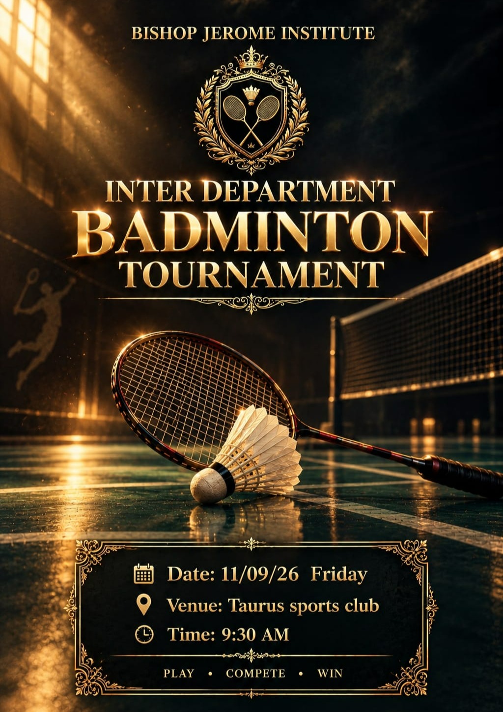 Inter Department Badminton Tournament 2026 | Bishop Jerome Institute